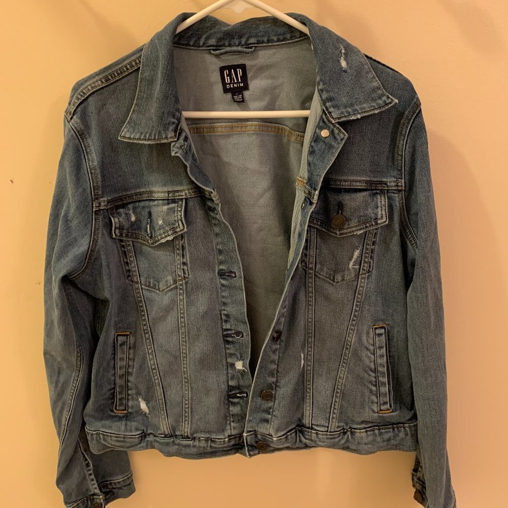 Gap Distressed Denim Jacket